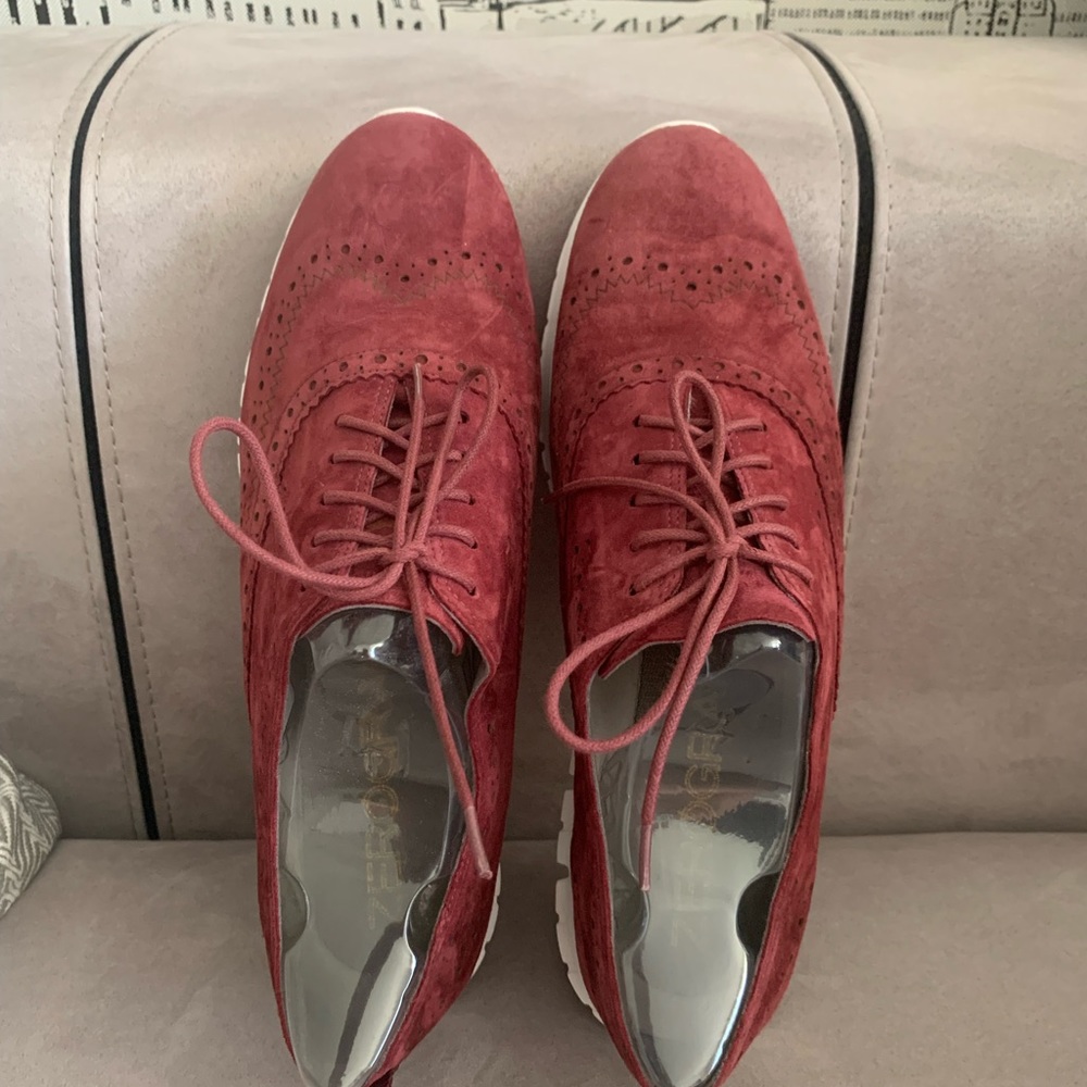 Cole Haan ZeroGrand Burgundy Wingtip Oxfords size 10 - Picture 5 of 15